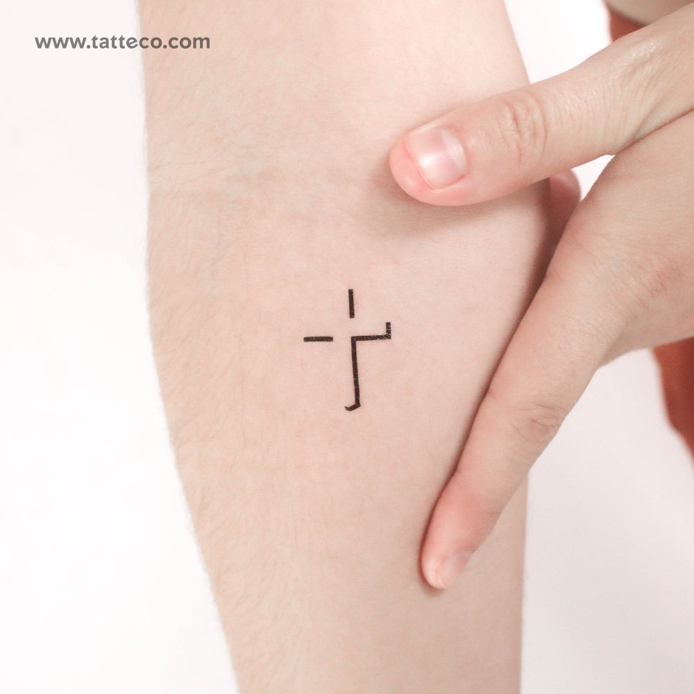 Tatuaje temporal minimalista de sombra cruzada (juego de 3)