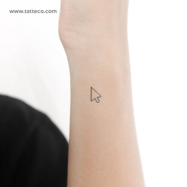 Pixelated Arrow Cursor Temporary Tattoo - Set of 3