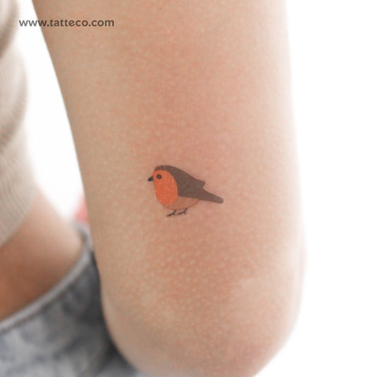 Tatuaje temporal de petirrojo - Juego de 3