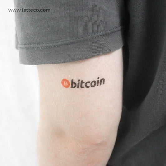 Tatuaje temporal de la marca denominativa Bitcoin (juego de 3)