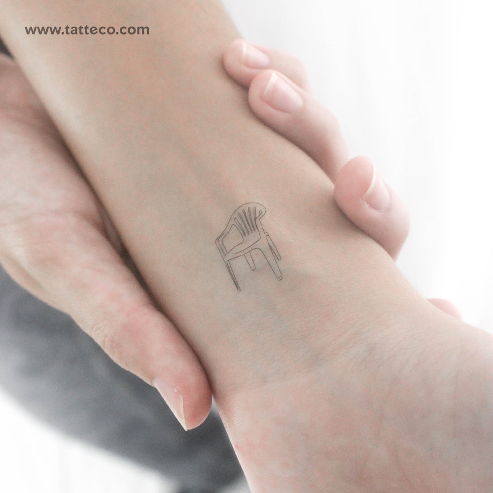 Plastic Chair Temporary Tattoo - Set of 3