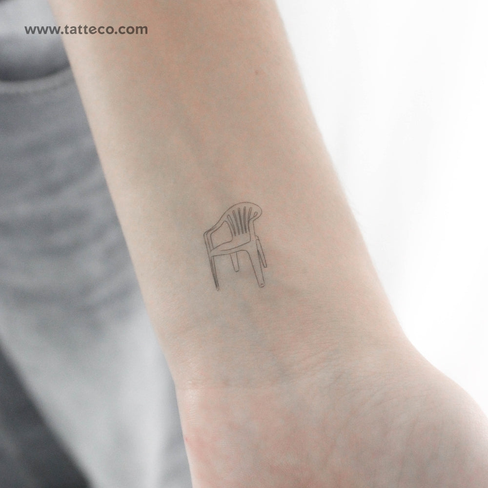 Plastic Chair Temporary Tattoo - Set of 3