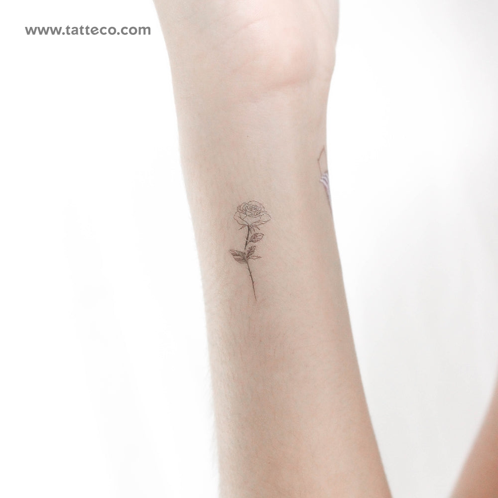 Tatuaje temporal "Small Rose" de 1991.ink - Juego de 3