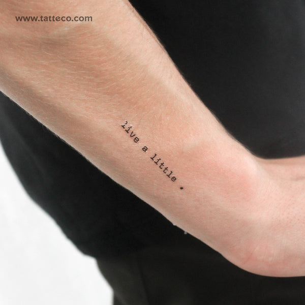 Live A Little Temporary Tattoo - Set of 3