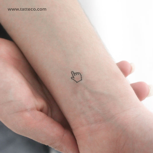 Tatuaje temporal de cursor de puntero pixelado (juego de 3)
