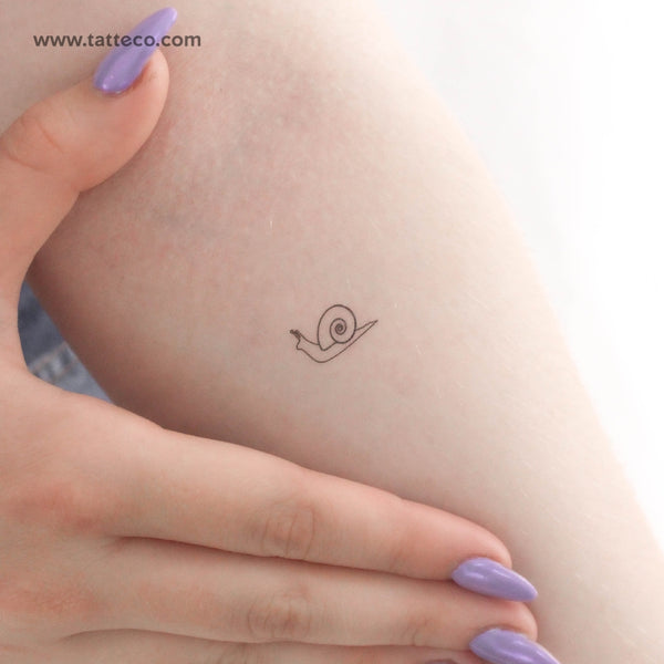 Minimalist Snail Temporary Tattoo - Set of 3
