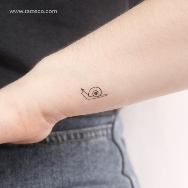 Minimalist Snail Temporary Tattoo - Set of 3