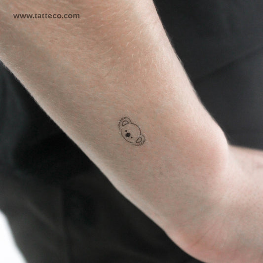 Tatuaje temporal de cara de koala (juego de 3)