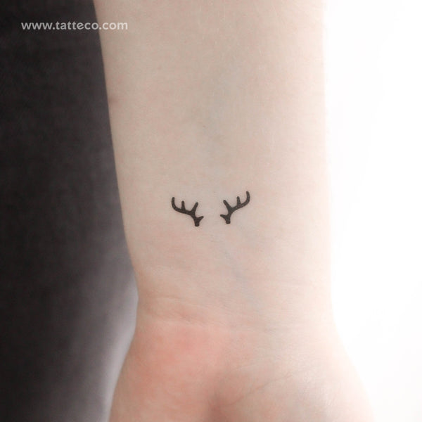 Minimalist Antlers Temporary Tattoo - Set of 3