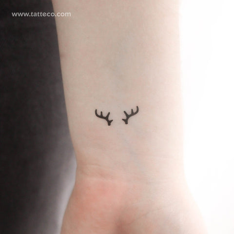 Minimalist Antlers Temporary Tattoo - Set of 3