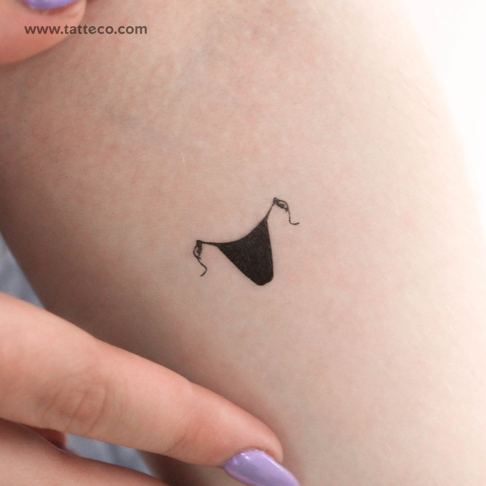 Tatuaje temporal de fondo de bikini - Juego de 3