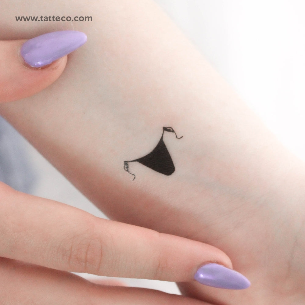 Tatuaje temporal de fondo de bikini - Juego de 3