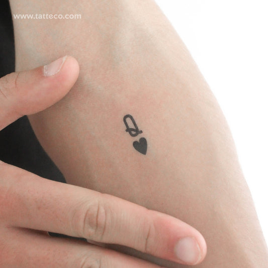 Tatuaje temporal de la Reina de Corazones Negra (juego de 3)