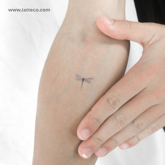 Purple Dragonfly Temporary Tattoo - Set of 3