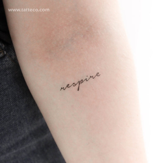 Tatuaje temporal Respire - Juego de 3