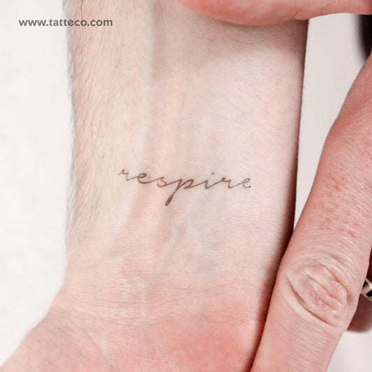 Tatuaje temporal Respire - Juego de 3