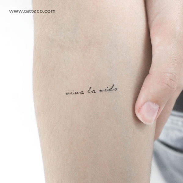 Small Viva La Vida Temporary Tattoo - Set of 3