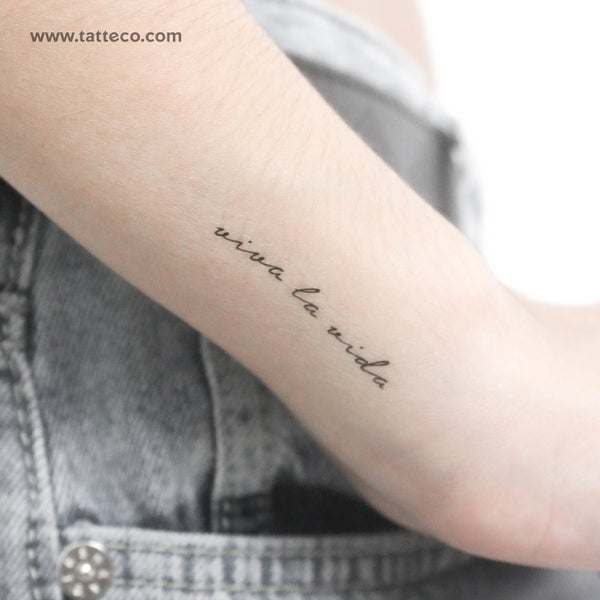 Small Viva La Vida Temporary Tattoo - Set of 3