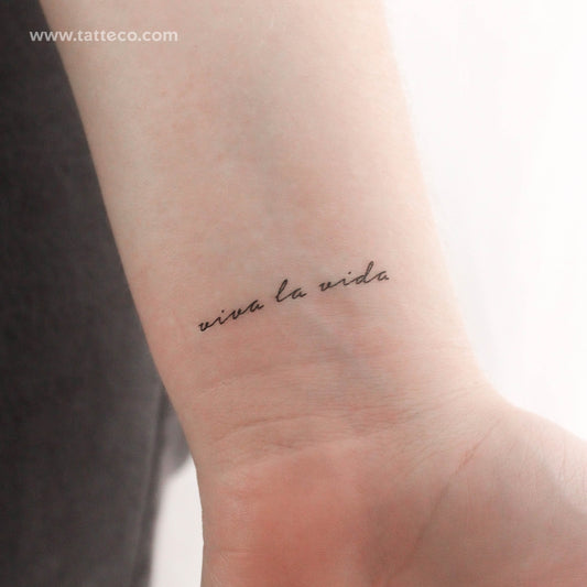 Small Viva La Vida Temporary Tattoo - Set of 3
