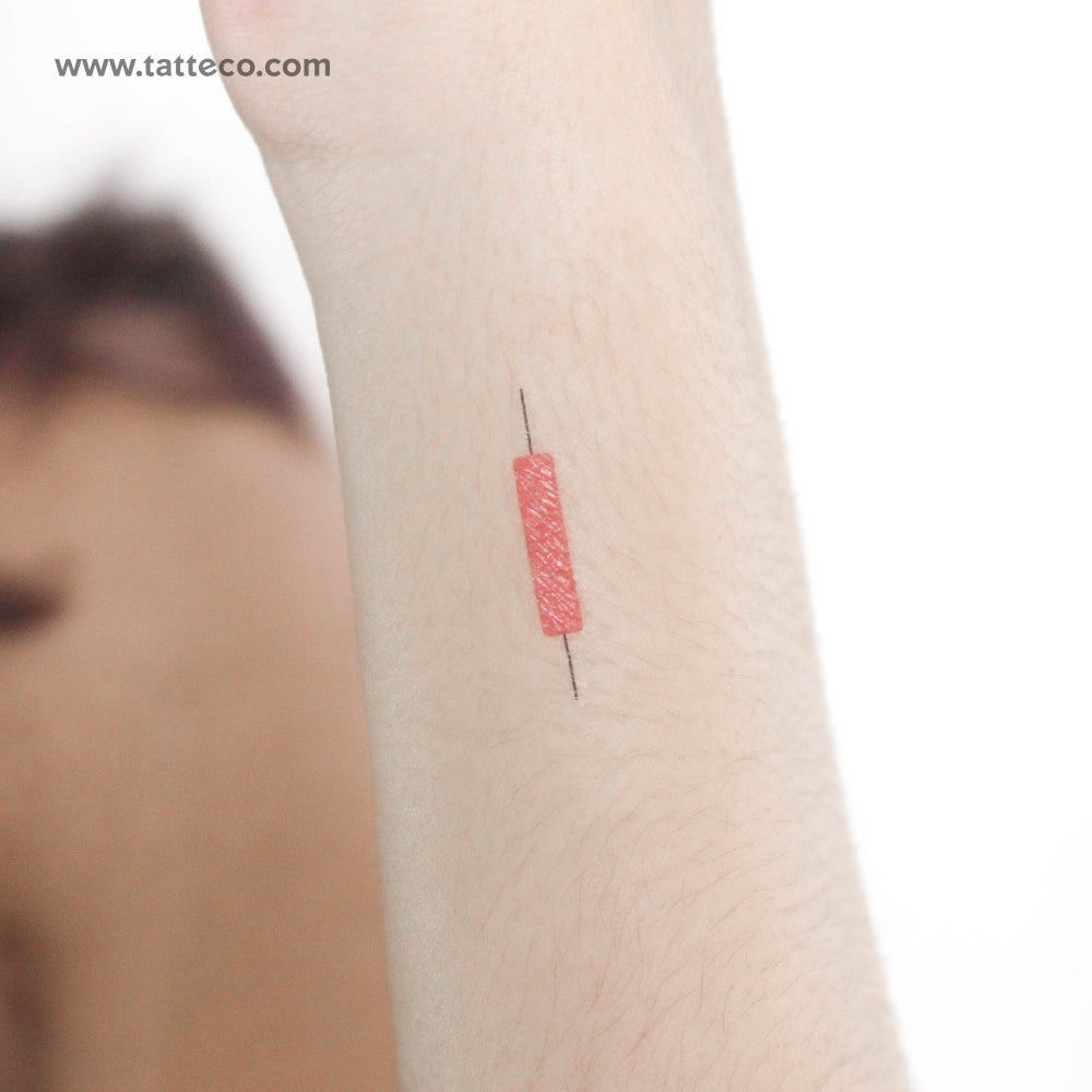 Tatuaje temporal de vela bajista (juego de 3)