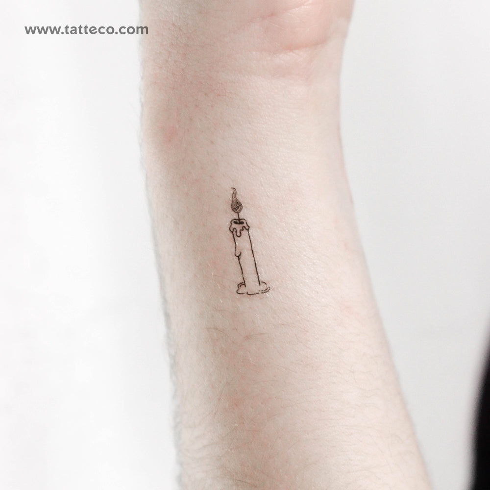 Tatuaje temporal de vela pequeña - Juego de 3