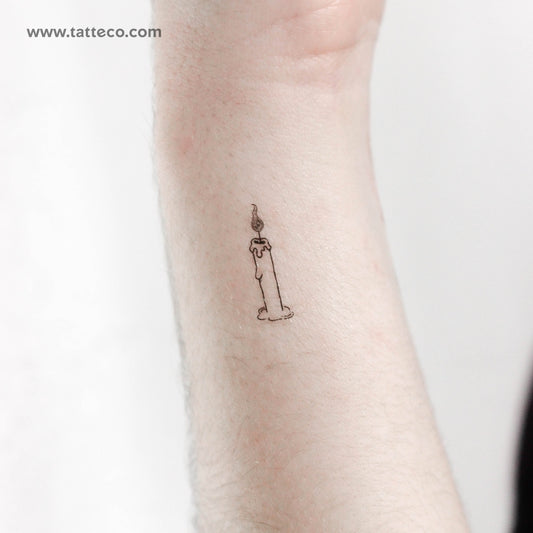 Tatuaje temporal de vela pequeña - Juego de 3