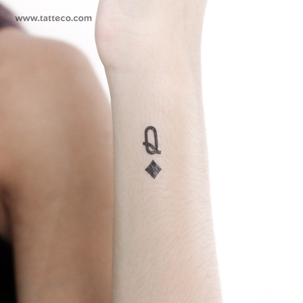 Tatuaje temporal de la Reina Negra de Diamantes (juego de 3)