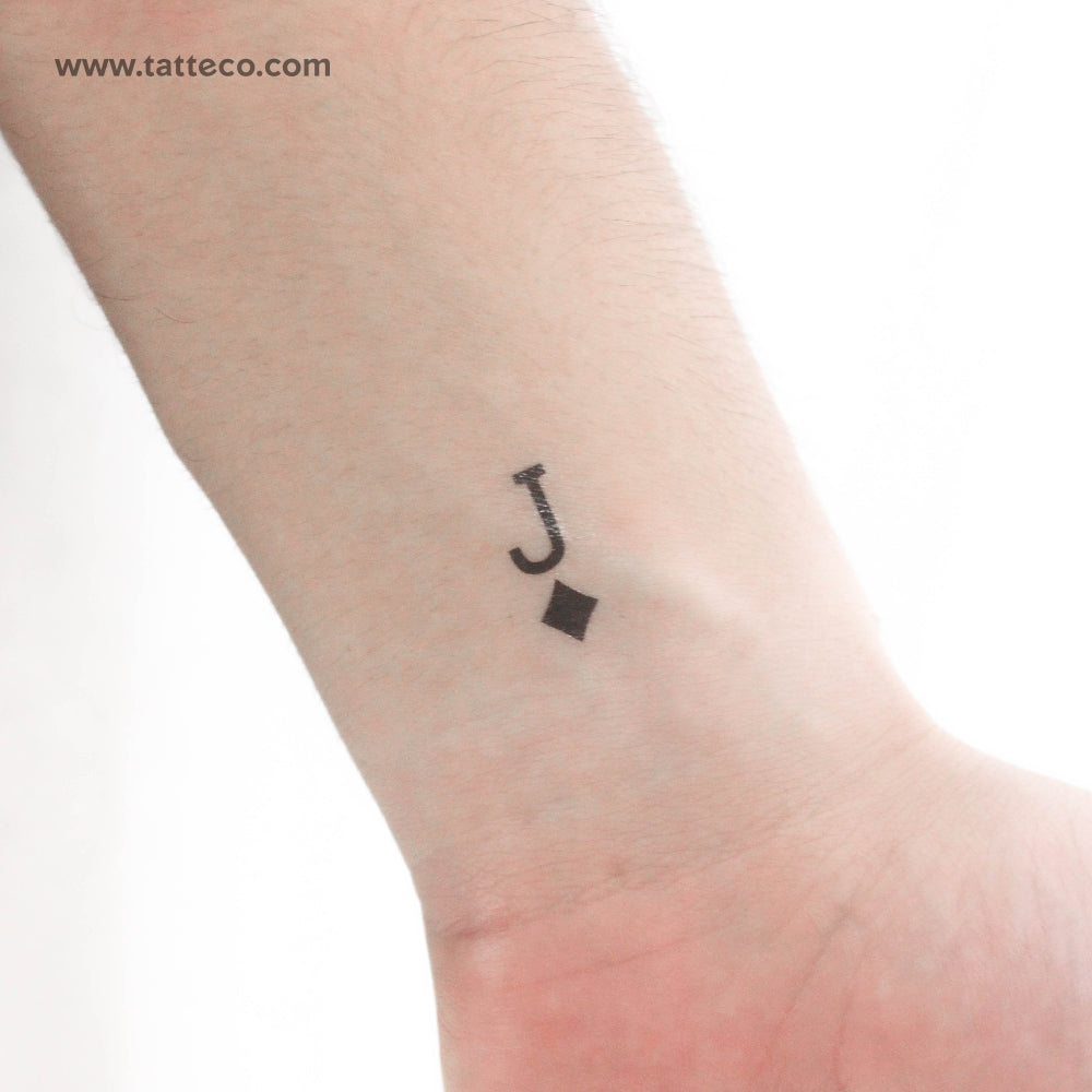 Tatuaje temporal de la Jota de Diamantes - Juego de 3