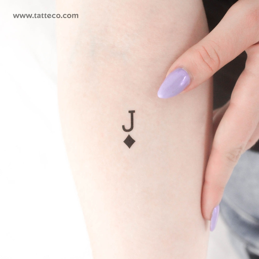 Tatuaje temporal de la Jota de Diamantes - Juego de 3