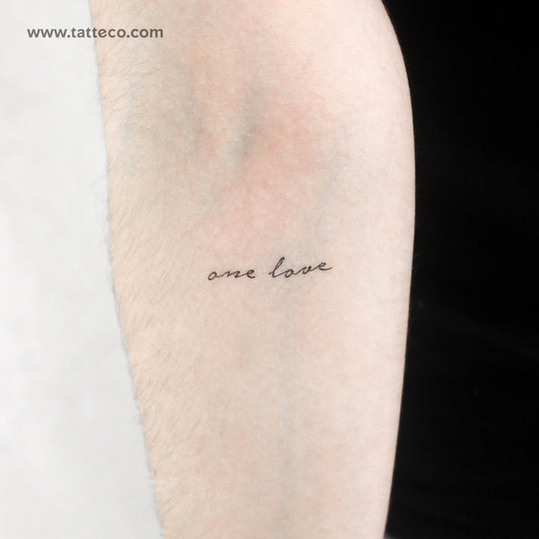 One Love Temporary Tattoo - Set of 3