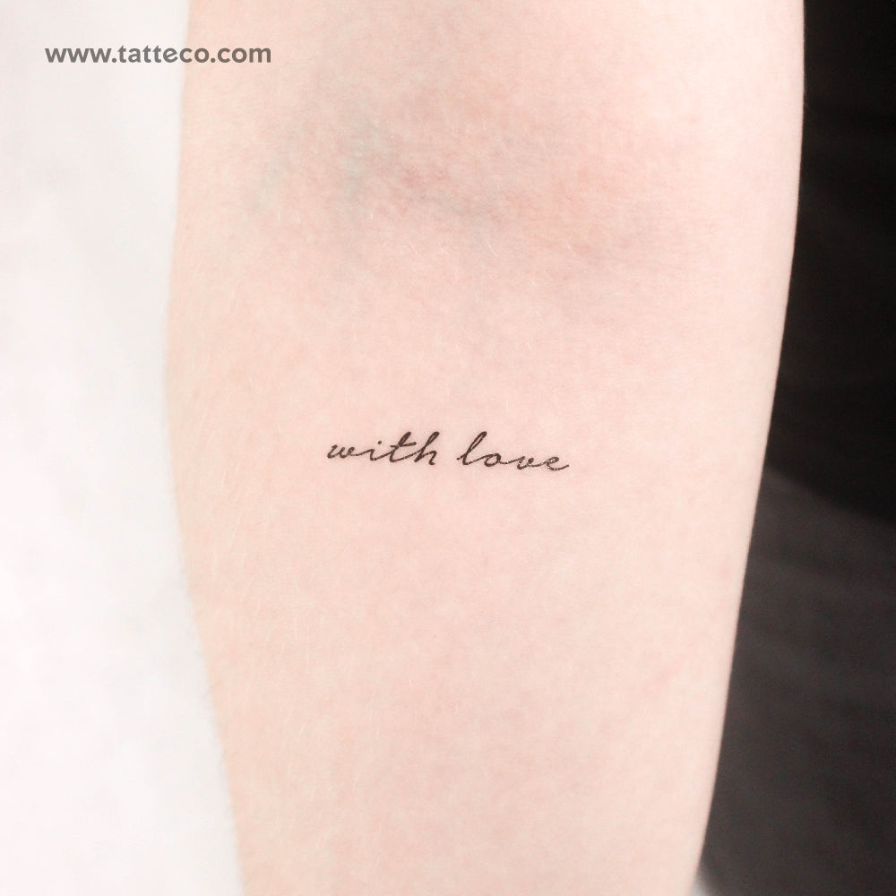 With Love Temporary Tattoo - Set of 3
