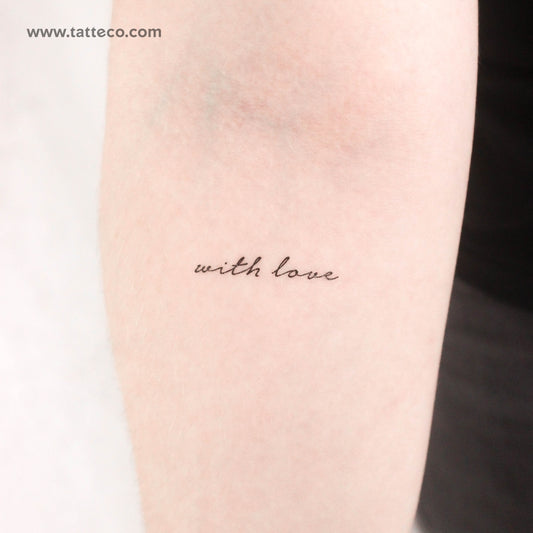 With Love Temporary Tattoo - Set of 3