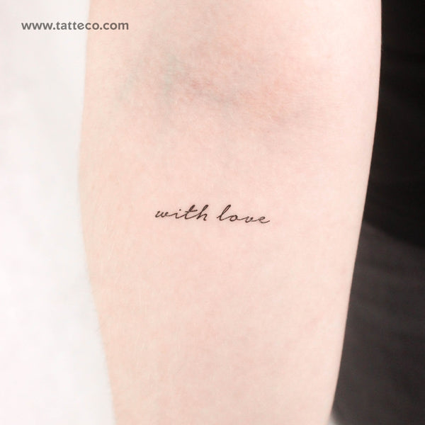 With Love Temporary Tattoo - Set of 3