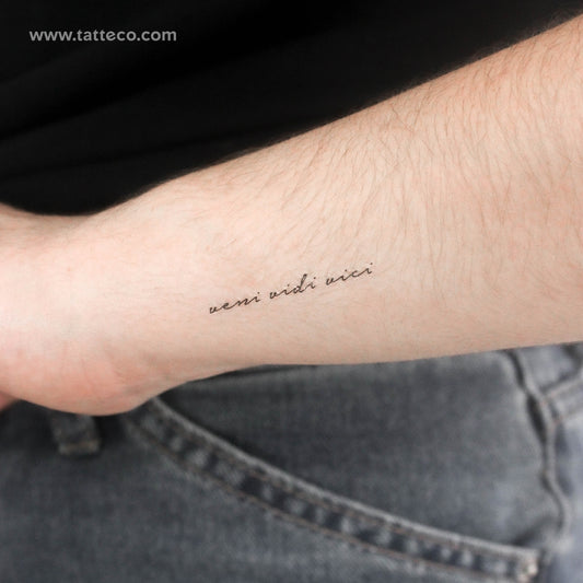Veni Vidi Vici Temporary Tattoo - Set of 3