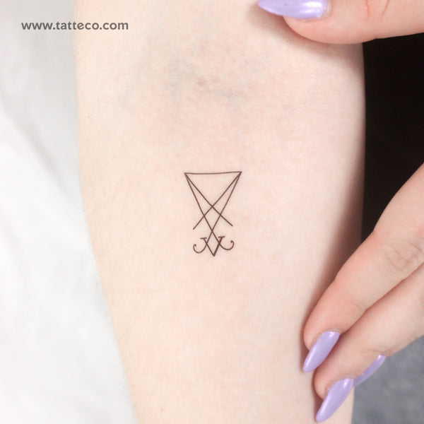 The Sigil Of Lucifer Temporary Tattoo - Set of 3