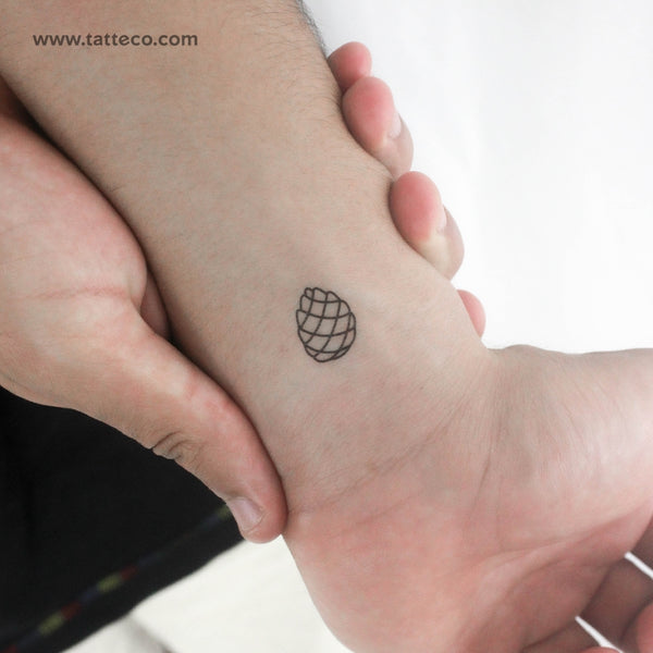 Minimalist Pine Cone Temporary Tattoo - Set of 3