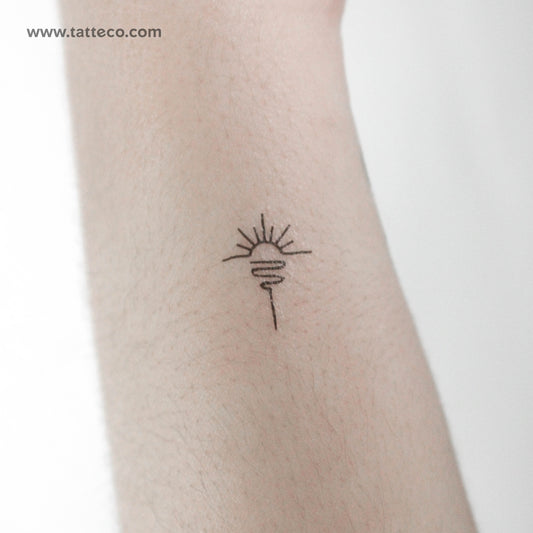 Minimalist Sea Sunrise Temporary Tattoo - Set of 3