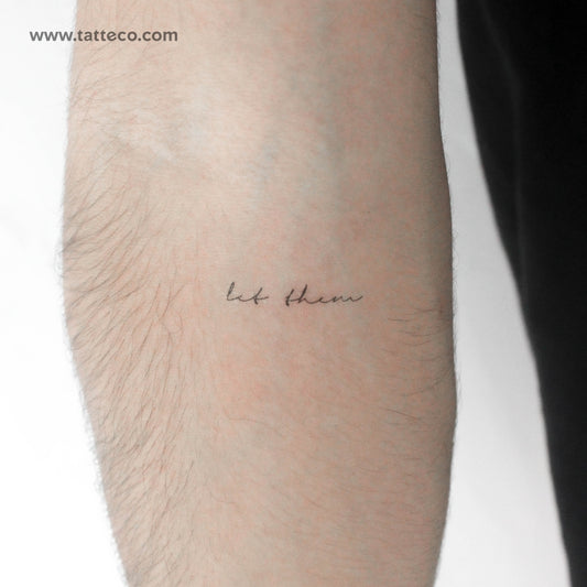 Small Let Them Temporary Tattoo - Set of 3