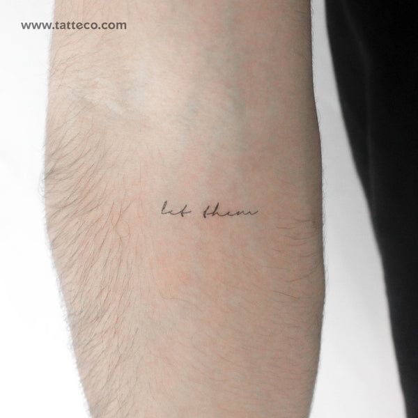 Small Let Them Temporary Tattoo - Set of 3