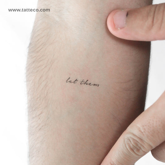 Tatuaje temporal "Let Them" - Juego de 3