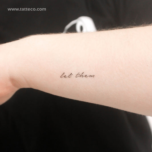 Tatuaje temporal "Let Them" - Juego de 3