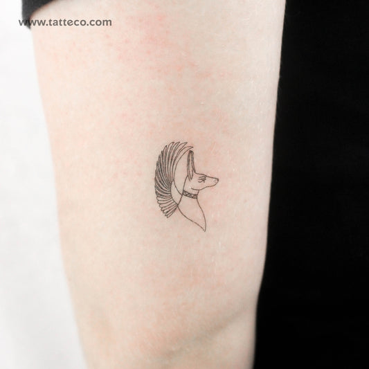 Tatuaje temporal de Anubis alado (juego de 3)