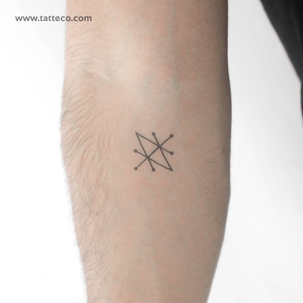 Tatuaje temporal del sigilo de Saturno (juego de 3)