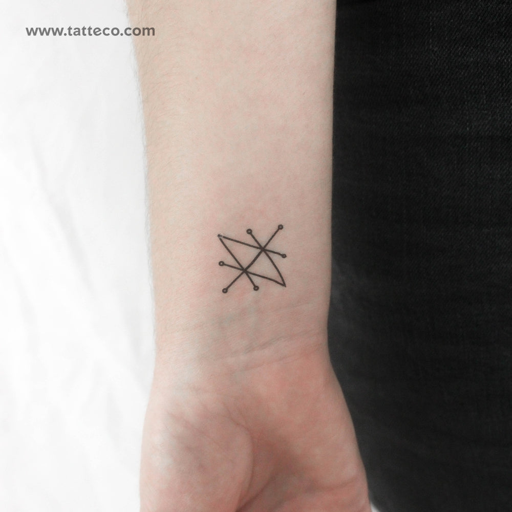 Tatuaje temporal del sigilo de Saturno (juego de 3)