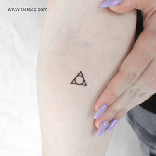 Tatuaje temporal del Triángulo Salomónico del Arte - Juego de 3