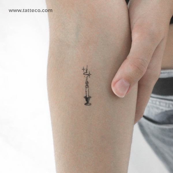Candle Temporary Tattoo - Set of 3