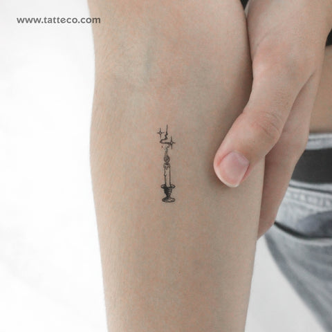 Candle Temporary Tattoo - Set of 3