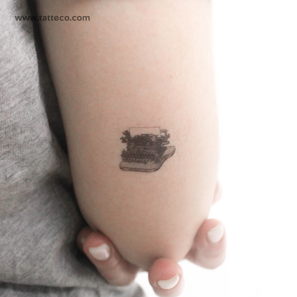 Typewriter Temporary Tattoo - Set of 3