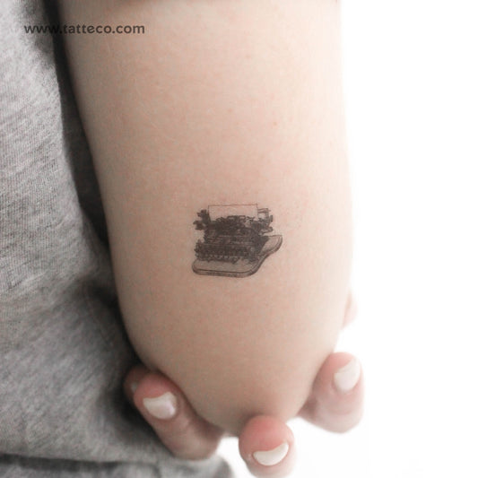 Tatuaje temporal de máquina de escribir - Juego de 3
