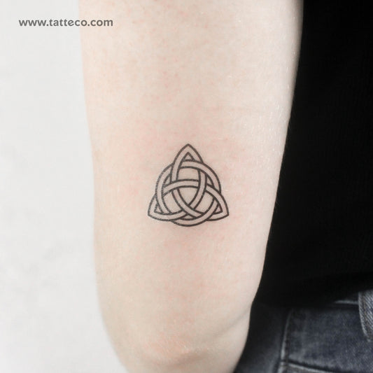 Tatuaje temporal de nudo de la Trinidad entrelazado (juego de 3)